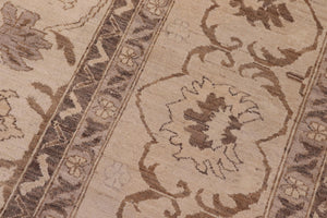 handmade Traditional Kafkaz Ivory Tan Hand Knotted RECTANGLE 100% WOOL area rug 10x14