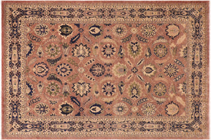 handmade Traditional Kafkaz Orange Blue Hand Knotted RECTANGLE 100% WOOL area rug 10x14