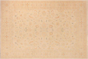 handmade Traditional Kafkaz Beige Gold Hand Knotted RECTANGLE 100% WOOL area rug 10x13