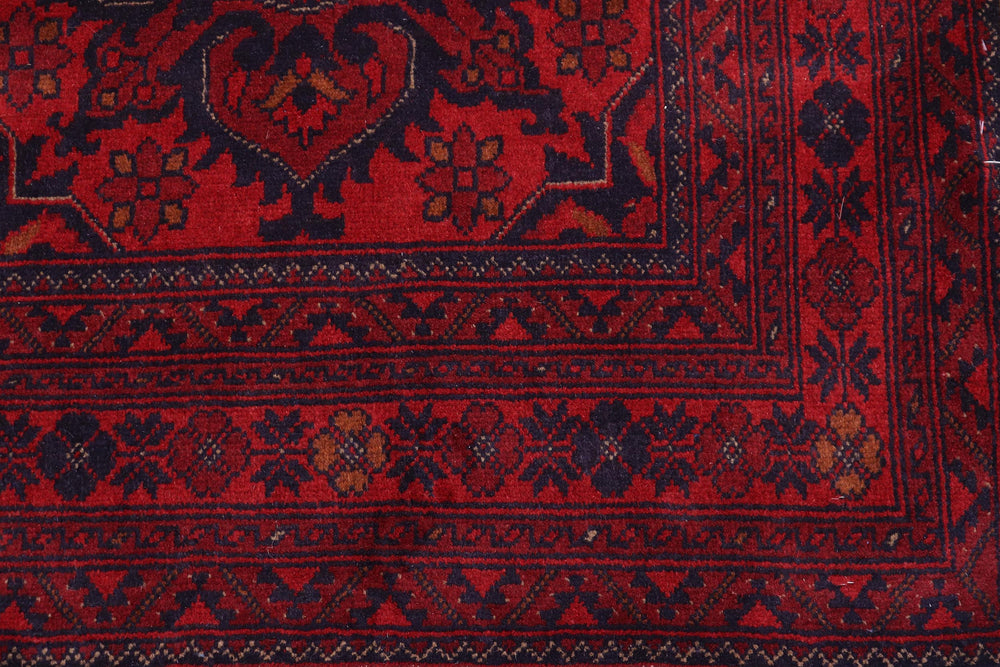 handmade Tribal Biljik Khal Mohammadi Red Blue Hand Knotted RECTANGLE 100% WOOL area rug 5x7