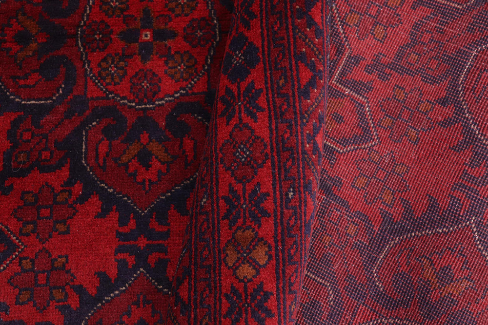 handmade Tribal Biljik Khal Mohammadi Red Blue Hand Knotted RECTANGLE 100% WOOL area rug 5x7