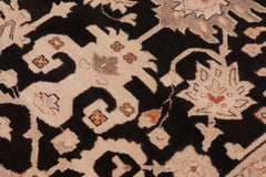 handmade Transitional Kafkaz Black Orange Hand Knotted RECTANGLE 100% WOOL area rug 10' x 14'