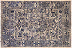 handmade Geometric Mamluk Ivory Beige Hand Knotted RECTANGLE 100% WOOL area rug 8 x 10