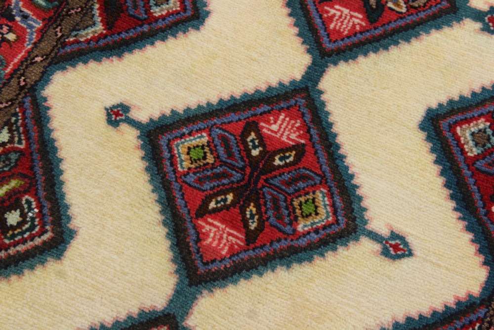 handmade Traditional Antique Ivory Red Hand Knotted RUNNER 100% WOOL area rug 3 x 10