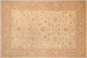 handmade Traditional Kafkaz Tan Brown Hand Knotted RECTANGLE 100% WOOL area rug 10x14
