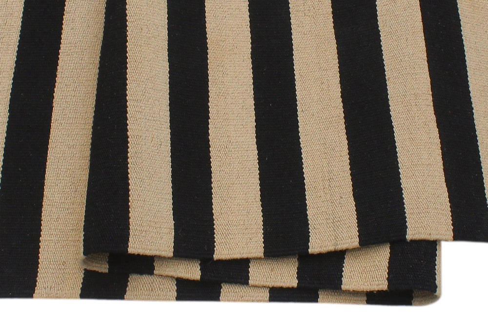 handmade Modern Kilim Ivory Black Hand-Woven RECTANGLE 100% WOOL area rug 6x8