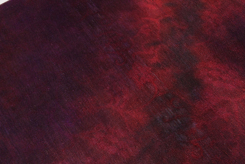 handmade Over Dyed Over Dyed Drk. Red Purple Hand Knotted RECTANGLE 100% WOOL area rug 8' x 10'