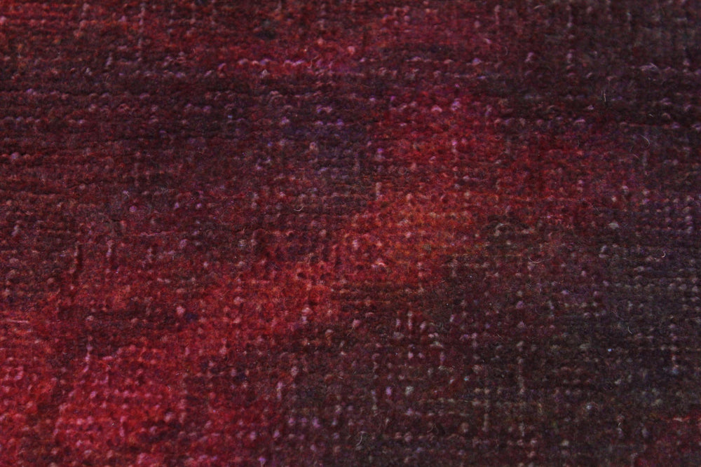 handmade Over Dyed Over Dyed Drk. Red Purple Hand Knotted RECTANGLE 100% WOOL area rug 8' x 10'