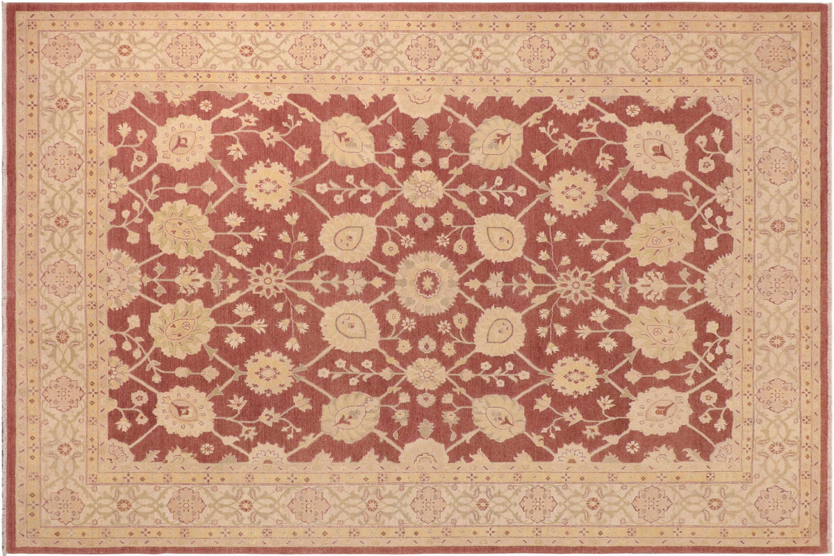 handmade Traditional Kafkaz Brown Beige Hand Knotted RECTANGLE 100% WOOL area rug 10x14