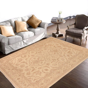 handmade Traditional Kafkaz Beige Brown Hand Knotted RECTANGLE 100% WOOL area rug 10x14