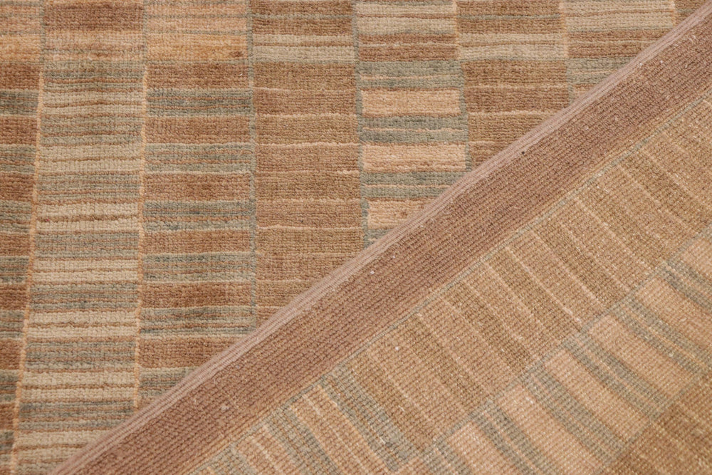 handmade Modern Gabbeh Brown Beige Hand Knotted RECTANGLE 100% WOOL area rug 10' x 13'