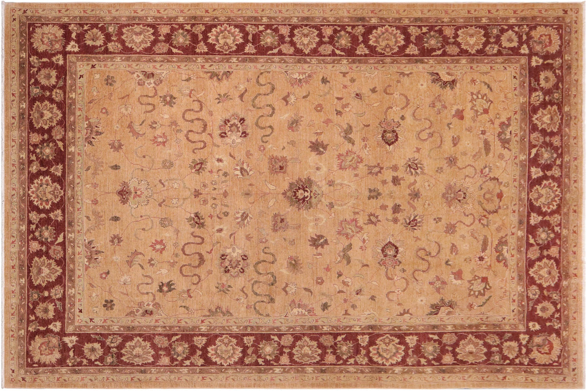handmade Traditional Kafkaz Gold Red Hand Knotted RECTANGLE 100% WOOL area rug 10x15
