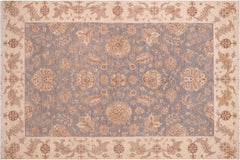 handmade Traditional Kafkaz Grey Beige Hand Knotted RECTANGLE 100% WOOL area rug 6x9