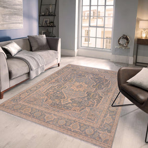 handmade Traditional Kafkaz Gray Lt. Blue Hand Knotted RECTANGLE 100% WOOL area rug 8' x 10'