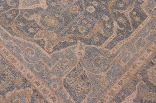 handmade Traditional Kafkaz Gray Lt. Blue Hand Knotted RECTANGLE 100% WOOL area rug 8' x 10'