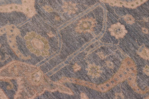 handmade Traditional Kafkaz Gray Lt. Blue Hand Knotted RECTANGLE 100% WOOL area rug 8' x 10'