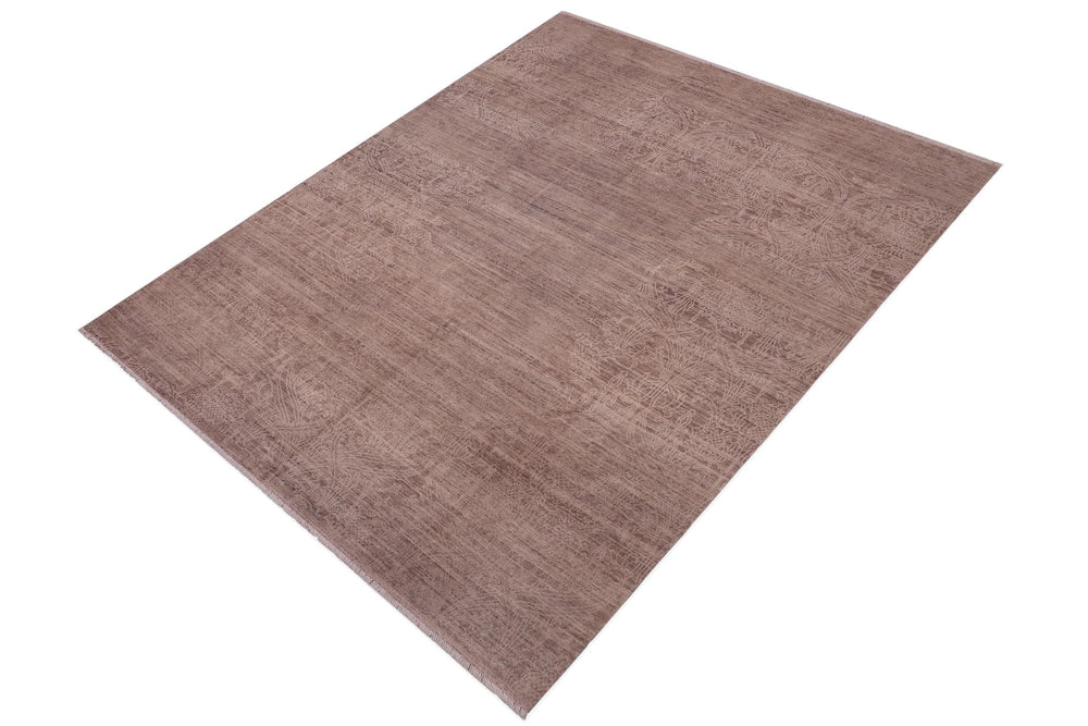 handmade Modern Kafkaz Grey Ivory Hand Knotted RECTANGLE 100% WOOL area rug 8' x 10'