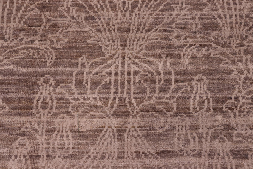 handmade Modern Kafkaz Grey Ivory Hand Knotted RECTANGLE 100% WOOL area rug 8' x 10'