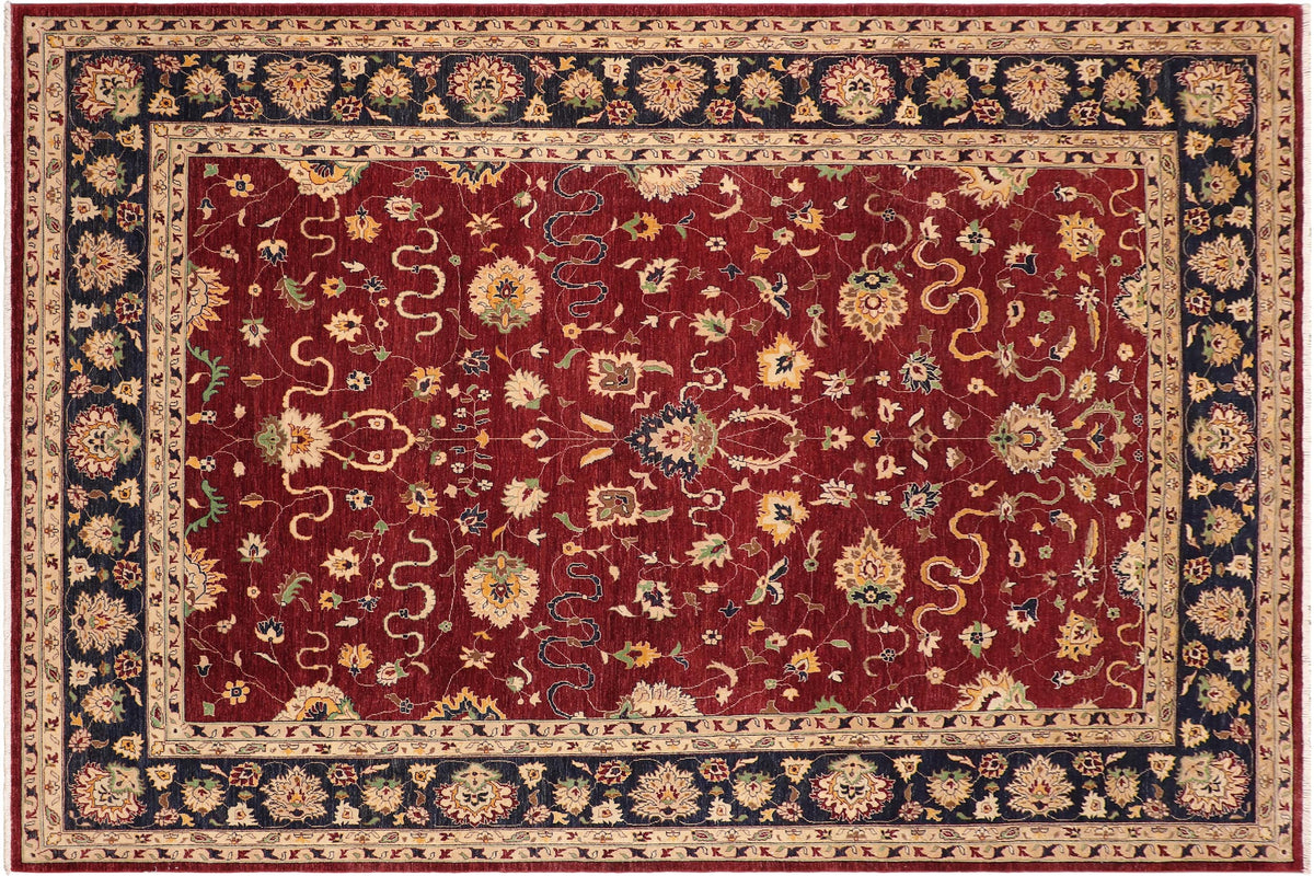 handmade Traditional Kafkaz Red Blue Hand Knotted RECTANGLE 100% WOOL area rug 10x14