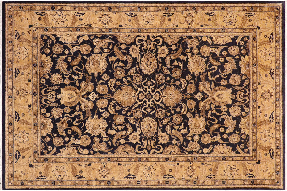 handmade Traditional Kafkaz Blue Tan Hand Knotted RECTANGLE 100% WOOL area rug 10x13