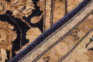 handmade Traditional Kafkaz Blue Tan Hand Knotted RECTANGLE 100% WOOL area rug 10x13