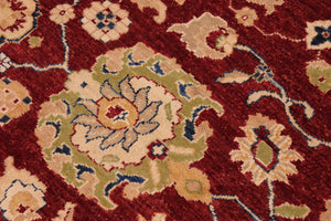 handmade Traditional Kafkaz Red Blue Hand Knotted RECTANGLE 100% WOOL area rug 10x14