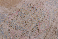 handmade Vintage Vintage Brown Blue Hand Knotted RECTANGLE 100% WOOL area rug 10' x 13'