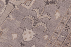 handmade Traditional Kafkaz Grey Ivory Hand Knotted RECTANGLE 100% WOOL area rug 10' x 14'