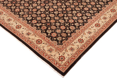 handmade Transitional Kafkaz Brown Beige Hand Knotted RECTANGLE 100% WOOL area rug 10' x 14'