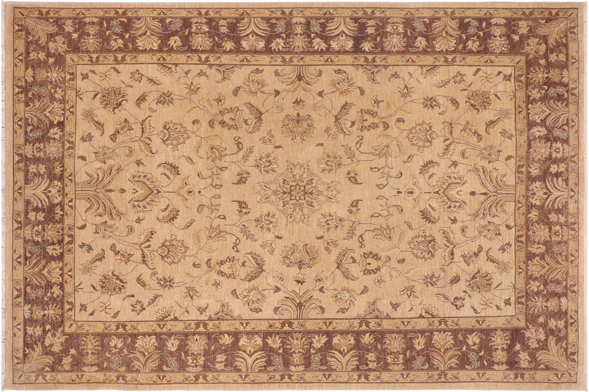 handmade Traditional Kafkaz Tan Brown Hand Knotted RECTANGLE 100% WOOL area rug 10x14