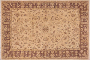 handmade Traditional Kafkaz Tan Brown Hand Knotted RECTANGLE 100% WOOL area rug 10x14