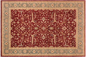 handmade Traditional Kafkaz Red Blue Hand Knotted RECTANGLE 100% WOOL area rug 10x14