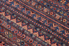 handmade Geometric Kurjean Blue Beige Hand Knotted RECTANGLE 100% WOOL area rug 5x7
