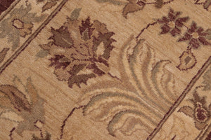 handmade Traditional Kafkaz Brown Tan Hand Knotted RECTANGLE 100% WOOL area rug 10x14