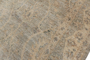 handmade Transitional Kafkaz Gray Beige Hand Knotted RECTANGLE 100% WOOL area rug 4' x 6'