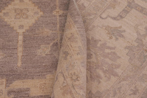 handmade Transitional Kafkaz Gray Beige Hand Knotted RECTANGLE 100% WOOL area rug 10' x 14'