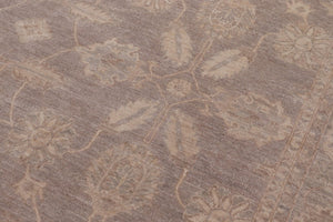 handmade Transitional Kafkaz Grey Lt. Green Hand Knotted RECTANGLE 100% WOOL area rug 9' x 12'