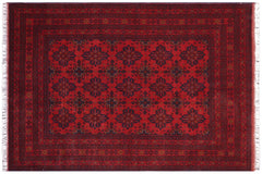 handmade Tribal Biljik Khal Mohammadi Red Blue Hand Knotted RECTANGLE 100% WOOL area rug 6x8