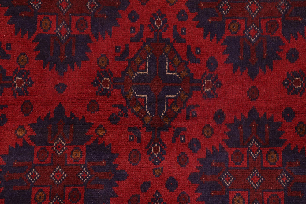 handmade Tribal Biljik Khal Mohammadi Red Blue Hand Knotted RECTANGLE 100% WOOL area rug 4x6