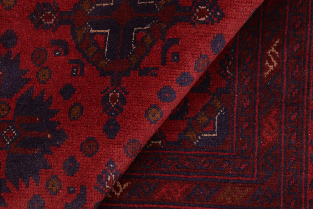 handmade Tribal Biljik Khal Mohammadi Red Blue Hand Knotted RECTANGLE 100% WOOL area rug 4x6