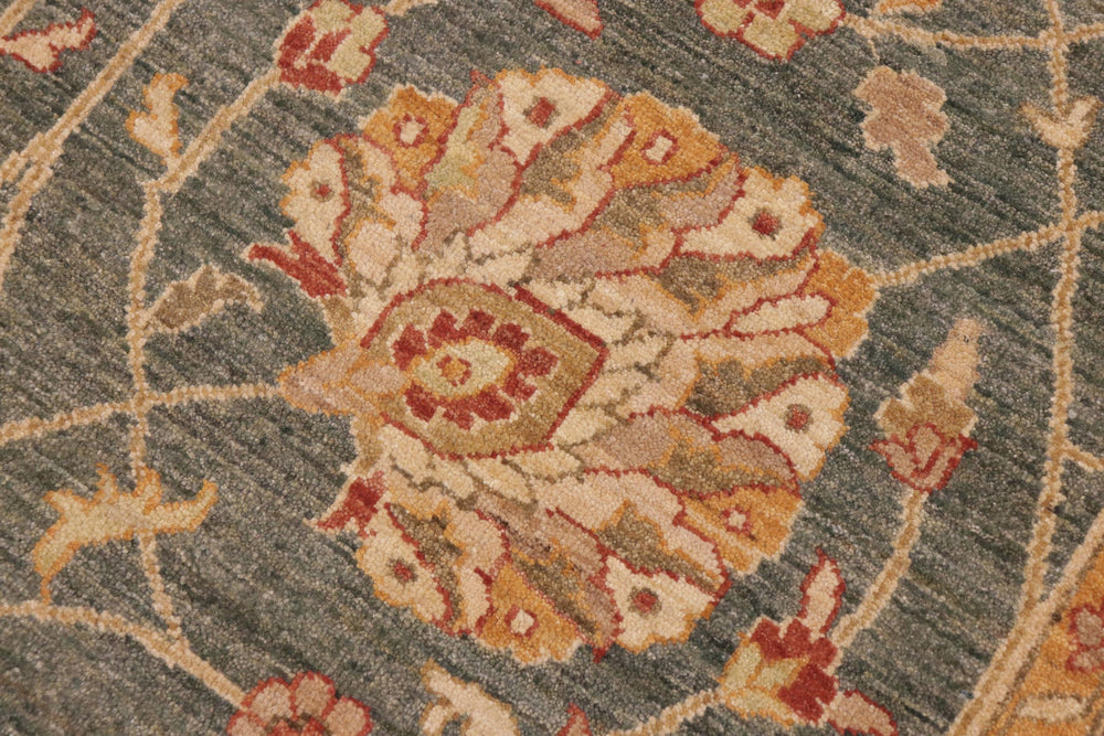 handmade Transitional Kafkaz Gray Beige Hand Knotted RECTANGLE 100% WOOL area rug 10' x 15'