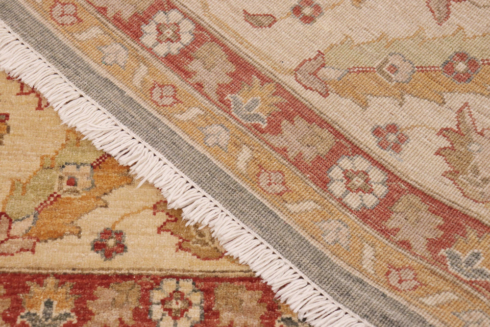 handmade Transitional Kafkaz Gray Beige Hand Knotted RECTANGLE 100% WOOL area rug 10' x 15'
