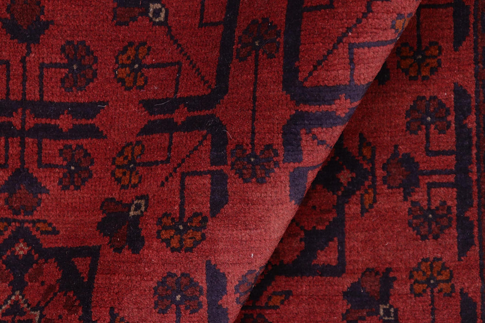 handmade Tribal Biljik Khal Mohammadi Red Blue Hand Knotted RECTANGLE 100% WOOL area rug 3x5