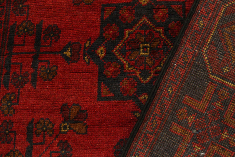 handmade Tribal Biljik Khal Mohammadi Red Blue Hand Knotted RUNNER 100% WOOL Runner 3x13