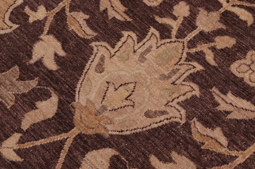 handmade Traditional Kafkaz Brown Gold Hand Knotted RECTANGLE 100% WOOL area rug 10x14