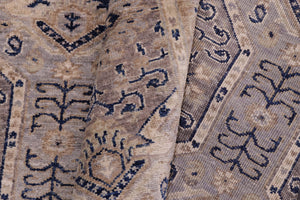 handmade Transitional Kafkaz Blue Beige Hand Knotted RECTANGLE 100% WOOL area rug 5' x 7'