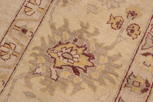 handmade Traditional Kafkaz Beige Gold Hand Knotted RECTANGLE 100% WOOL area rug 10x15