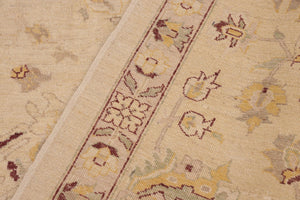 handmade Traditional Kafkaz Beige Gold Hand Knotted RECTANGLE 100% WOOL area rug 10x15