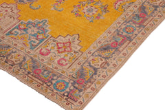 handmade Vintage Hand Painte Yellow Grey Hand Knotted RECTANGLE 100% WOOL area rug 10' x 13'