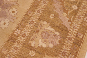 handmade Traditional Kafkaz Gold Brown Hand Knotted RECTANGLE 100% WOOL area rug 10x14